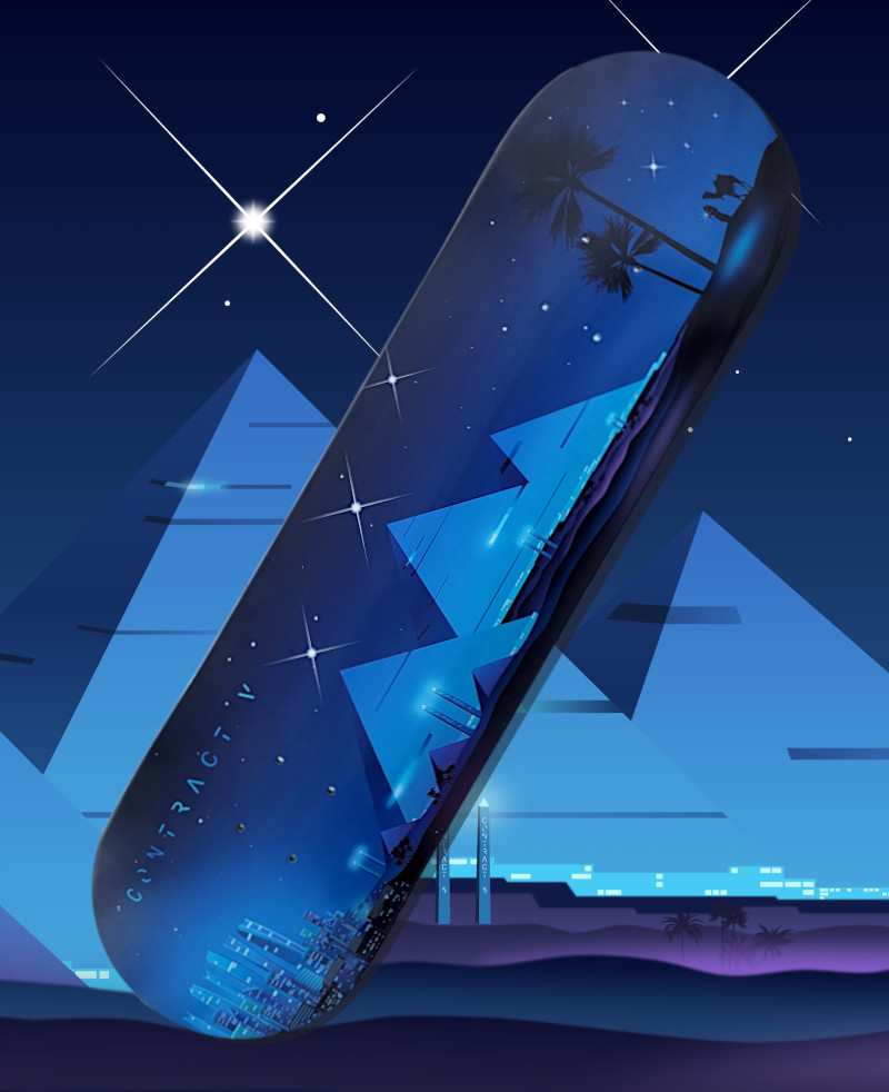 Contract 5 Skateboards - Pyramids Deck
