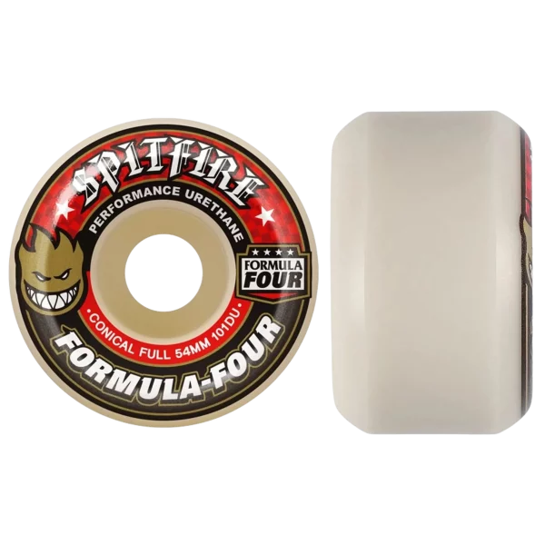 Spitfire Formula Four Conical Full Wheels (White/Red) 54mm 101A 4er ...