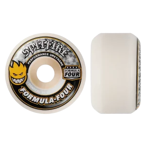 Spitfire Formula Four Conical Wheels (White/Yellow) 56mm 99A 4er Pack