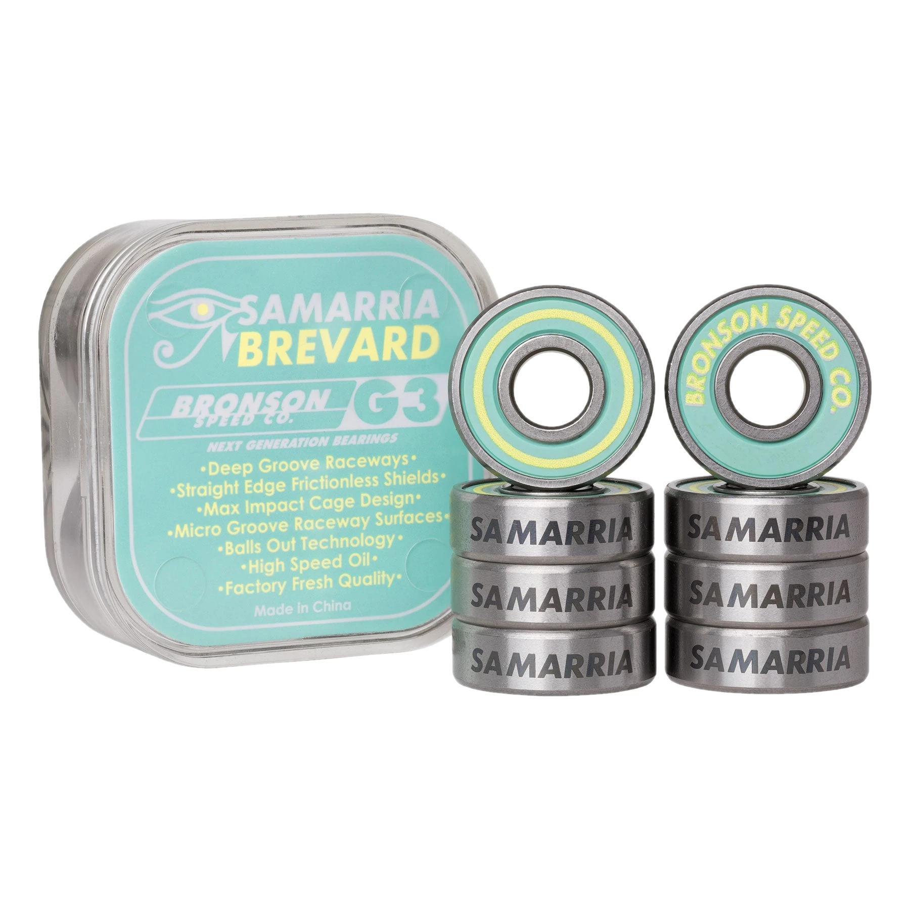 Bronson G3 Samaria Brevard Skateboard Bearings